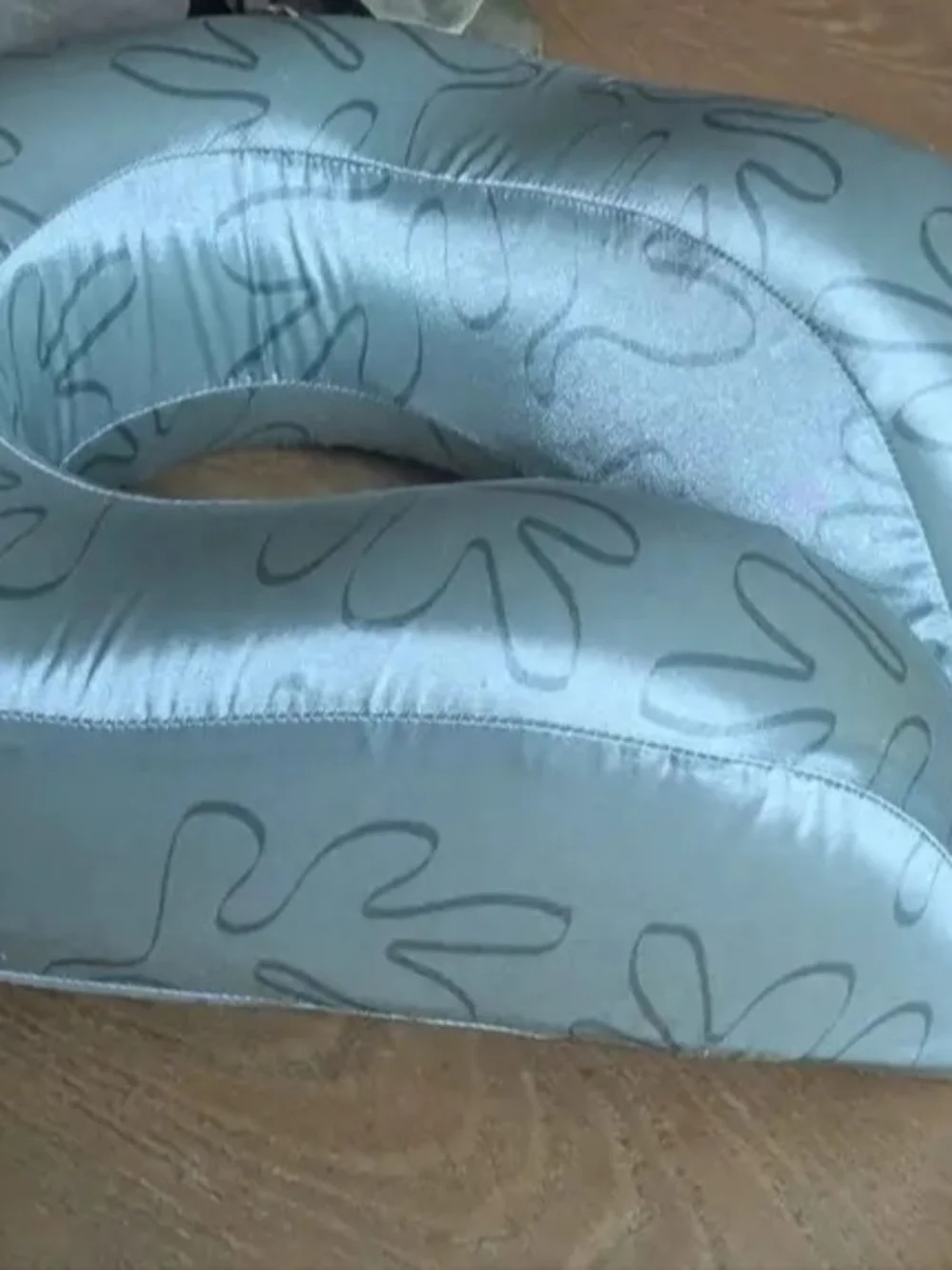 Lost And Wander Silky Teal U-Shaped Support Pillow - Teal
